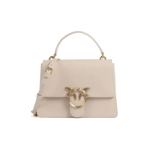 PINKO Love Series Коровья кожа крупнозернистая текстура сумка через плечо сумка женская бежевая