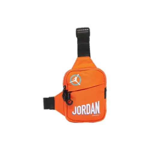 Jordan MVP Pilot Polyester Satchel Unisex Orange White Джордан MVP Пилот Полиэстер Бананка Унисекс Оранжевый и Белый