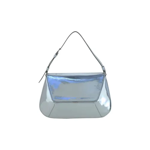 AMINA MUADDI Телячья кожа Одно плечо Сумка Женская Синяя