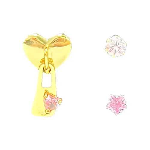 VERENA REINE Титановые и стальные серьги-гвоздики женские золотые