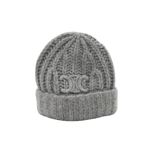 CELINE Кашемир Шерсть Шелк Beanies Женские Серый