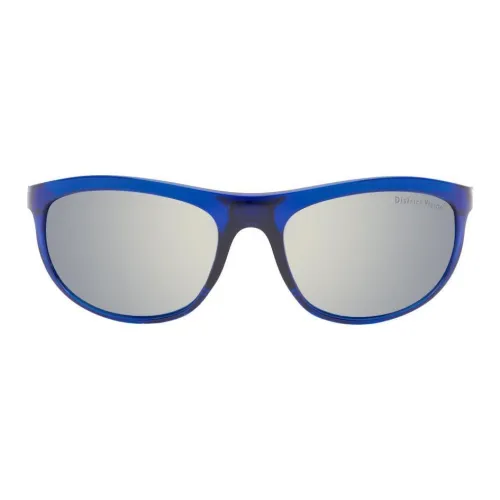District Vision Титан Резина Полиакрил OVAL SUNGLASSES Мужской Синий