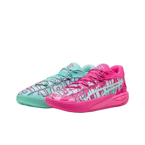 Breanna Stewart X PUMA Stewie 4 Slip Resistant Abrasion Resistant Low Top Баскетбольные кроссовки Унисекс Розово-голубой