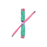 Зеленый и красный ремешок из скрученного шнура.