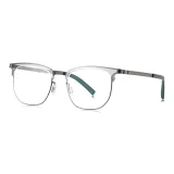 Прозрачный синий | Металлический-C08 & Защита от синего света 0 диоптрий Без диоптрийных линз