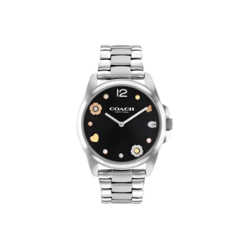 COACH Greyson Women's Watch Кварцевый механизм ремешок из нержавеющей стали 36 мм черный циферблат