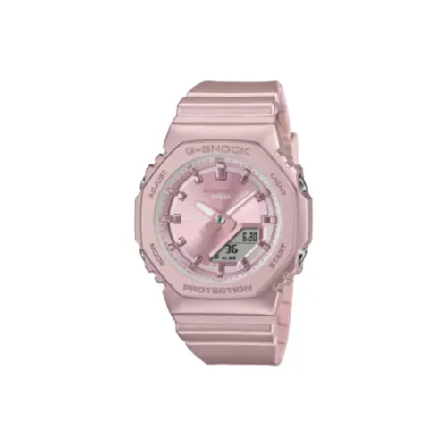 CASIO GMA P2100 Collection Кварцевый механизм Смольный ремешок Часы Женские Розовый циферблат