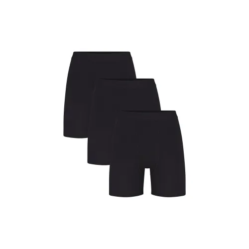 SKIMS FW24 BASICS MENS Хлопок Боксер Brief 3 шт Мужское нижнее белье 3 шт Обсидиан OBSIDIAN