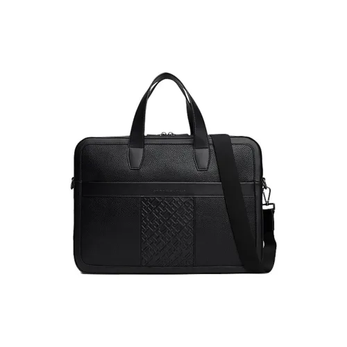 Tommy Hilfiger TH Monogram Полиуретан Ноутбук Сумка Стандартная Мужская Черная