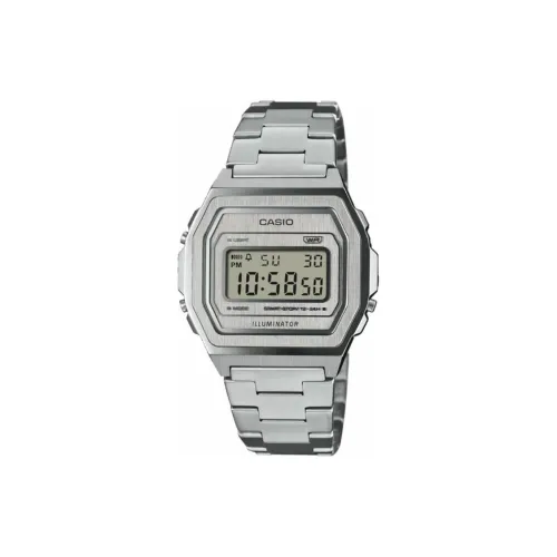 CASIO Кварцевый механизм ремешок из нержавеющей стали женские часы серый циферблат