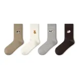 [Thickened Cashmere Socks] Embroidery Cartoon Set - 4 Pack  
[Утолщенные кашемировые носки] Набор с вышивкой в мультяшном стиле - 4 упаковки