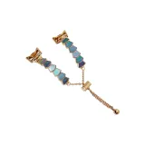 [Павлин-синий Золотая окантовка + Золотой металл Соединитель] Только ремешок