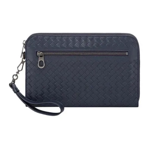 Bottega Veneta Кожа Клатч Мужской Темно-синий