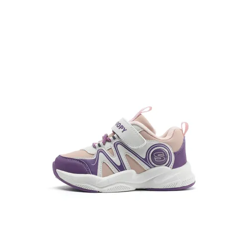 SNOOPY Slip Resistant Anti KICK Амортизация Теплоизоляционный Kids Lifestyle Shoes Розовый фиолетовый Children Возраст 3-7 лет