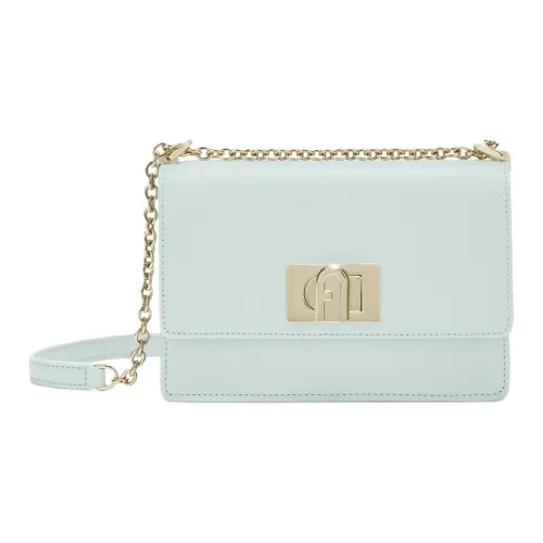 Furla Текстурированная кожа Сумка через плечо Мини Женская Синяя