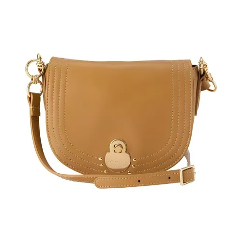 LONGCHAMP Cavalcade Кожа Седло Сумка Сумка через плечо Женская Естественный Верблюжий Коричневый