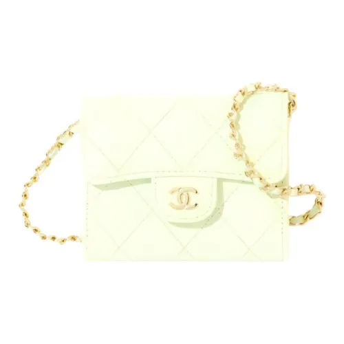 CHANEL С рельефом Тисненый Телячья кожа Evening Bag Сумка через плечо Женская Светло-зеленая