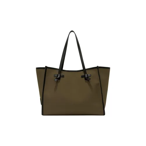 GIANNI CHIARINI Canvas Bag Tote Bag Shopping Bag Shoulder Bag Handbag Women's Army Green Black GIANNI CHIARINI Холщовая сумка Сумка-тоут Сумка для покупок Сумка через плечо Сумка для рук Женская Армейский зеленый и Черный