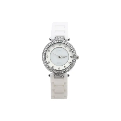 NANGL Кварцевый механизм Часы Женские Белый циферблат