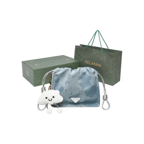 GELANNI ПУ (полиуретан) Сумка-ведро Сумка на плечо Женская Синяя