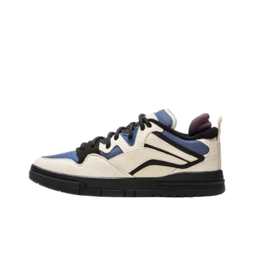 LINING Wave Pro Non Slip Легкие Низкие Кроссовки для скейтбординга Мужские Rock Белый Серый