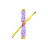 Фиолетовый и желтый ремешок из скрученного шнура