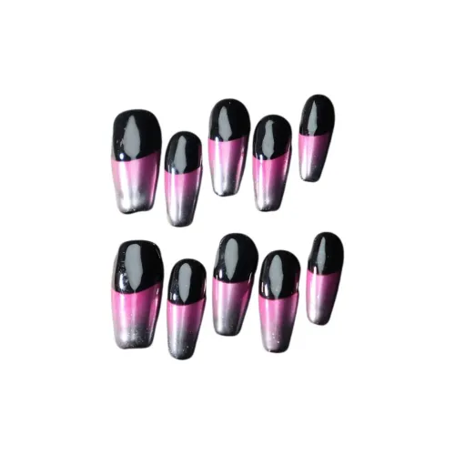 XIBI Горячая девушка Французский Градиент Роскошь Премиум Текстурированный Наклейка для ногтей False Nail Короткий LADDER 14mm