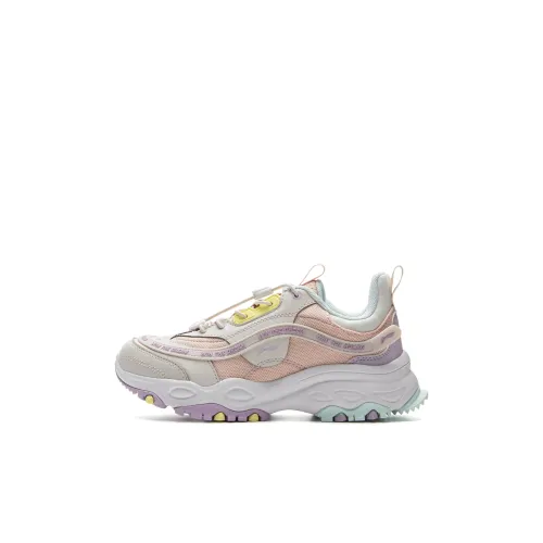 LINING YOUNG Sports Life Collection Противоскользящий Anti KICK Амортизация Низкий Топ Kids Lifestyle Shoes Персиково-розовый Детский