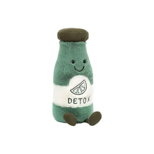 JELLYCAT Fun Food Collection Детоксикационные Зеленые Куклы Плюшевая Кукла 19 см Высота в Сидячем Позе