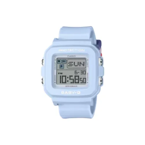 CASIO BGD 10 Collection Кварцевый механизм Смольный ремешок Часы Женские Серый циферблат