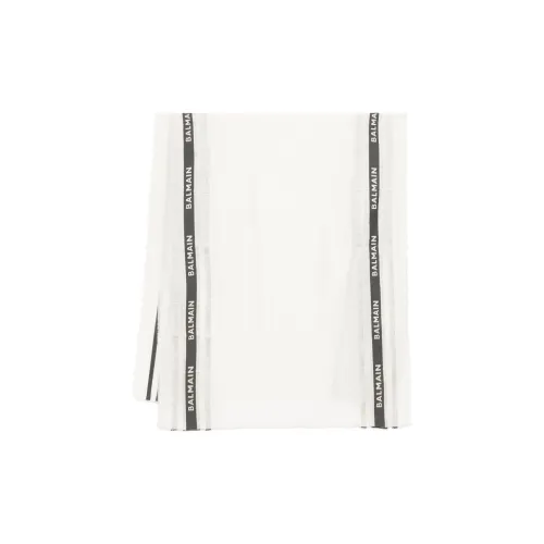BALMAIN Вязаные шарфы из вискозы для детей белый