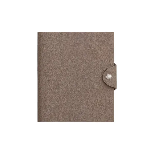 HERMES Коровья кожа Togo Хранение мешок Унисекс 18 этуп слоново-серый