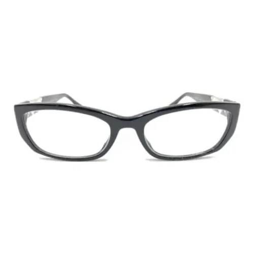 PRADA Пластиковая оправа Кошачий глаз Оправы для очков Женские Черный