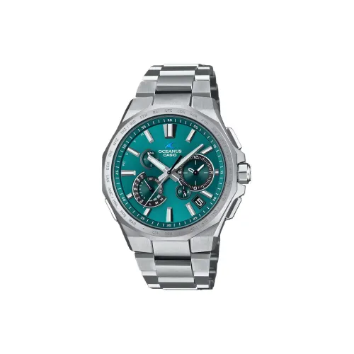 CASIO OCEANUS Classic Collection Солнечный кварцевый механизм металлический ремешок часы для мужчин синий циферблат