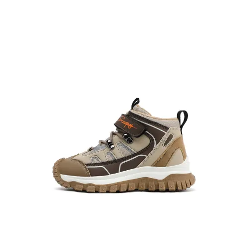 SNOOPY Slip-resistant Anti KICK High Top Детская Туристическая Обувь Хаки Коричневый Детский