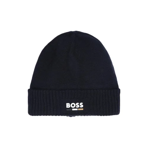 BOSS Смесовая шерсть Шапки-бини Детский Синий