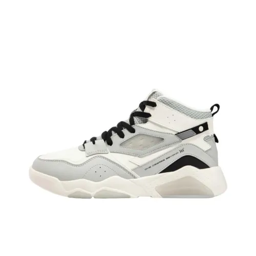 361° Xingran Slip-on Устойчивый к истиранию Высокий Топ Скейтборд Кроссовки Мужские Белый Серый Черный