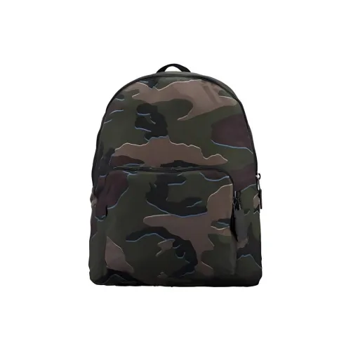COACH Packable Nylon Backpack Large Men's Army Green COACH Упаковочный Нейлоновый Рюкзак Большой Мужской Армейский Зеленый
