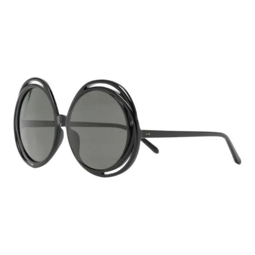 Linda Farrow Ацетат Круглые Солнцезащитные очки Женские Черные