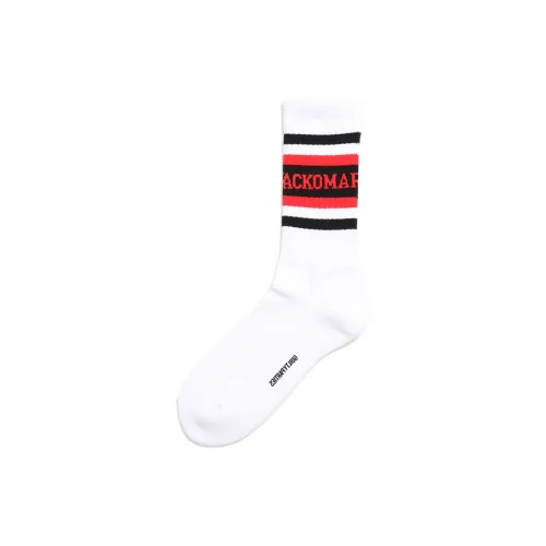 WACKO MARIA FW24 1 шт Белый и красный Унисекс MID Носки до икры