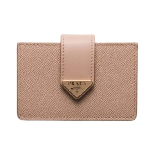 PRADA Кожа Держатель для карт Женский Розовый