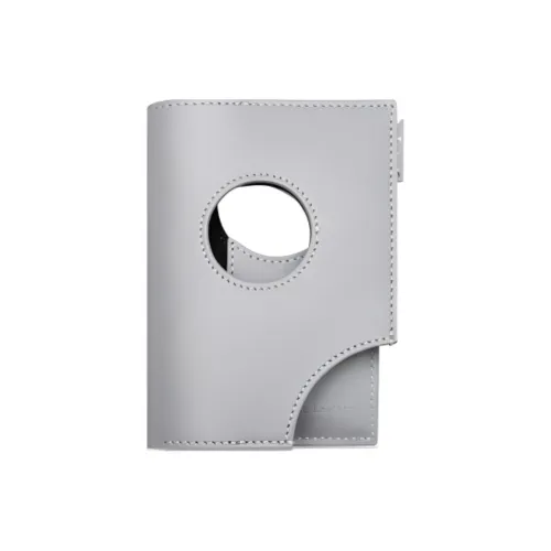 Off Белый Кожа Паспорт HOLDER Унисекс Серый