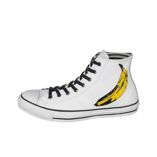 Andy Warhol x Конверс Противоскользящие устойчивые к истиранию высокие кроссовки для скейтбординга унисекс белые