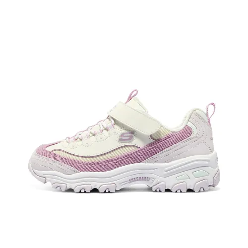 SKECHERS GIRLS Детская повседневная обувь Низкий топ Белый/Лаванда Школьный возраст
