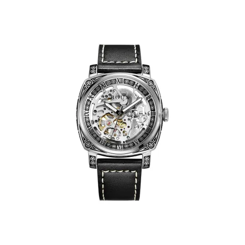 BOUX Автоматический механический механизм Мужские часы 42mm*42mm*22mm Скелет
