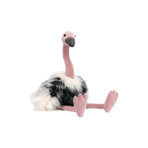 JELLYCAT Коллекция птиц Lamonada Ostrich Куклы Плюшевая кукла 55 см Высота в стоячем положении