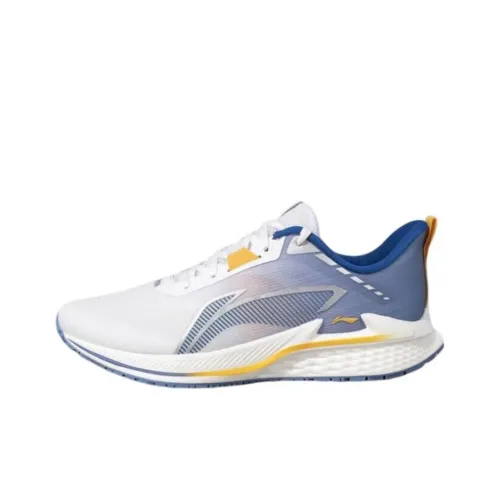 LiNing Shock Absorbers Slip-Resistant Abrasion-Resistant Low Top Casual Running Shoes Men's Lake Blue LiNing Shock Absorbers Противоскользящие устойчивые к истиранию низкий топ повседневные беговые кроссовки мужские цвет озерный синий