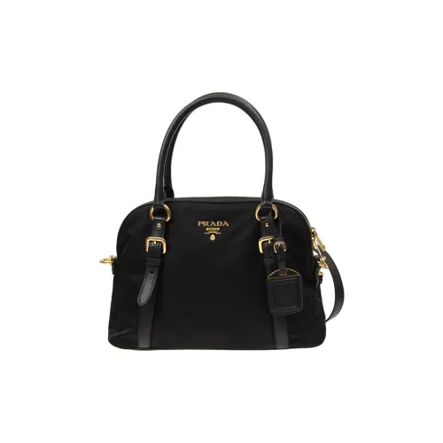 PRADA Saffiano Холст Одно Плечо Сумка Женская Черная