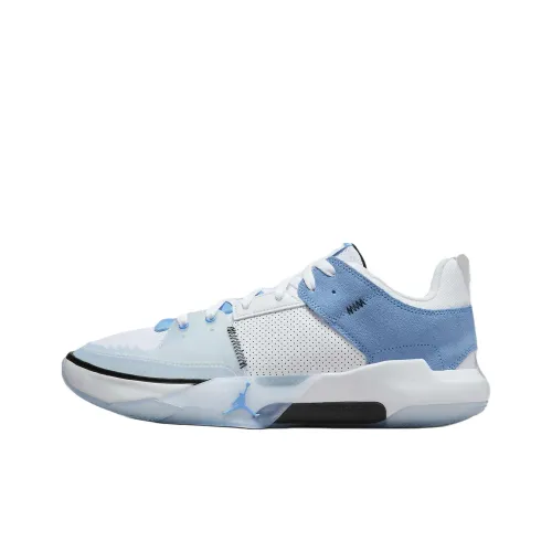 Джордан One Take 5 Slip Resistant Abrasion Resistant Low Top Баскетбольные кроссовки Унисекс Белый Синий