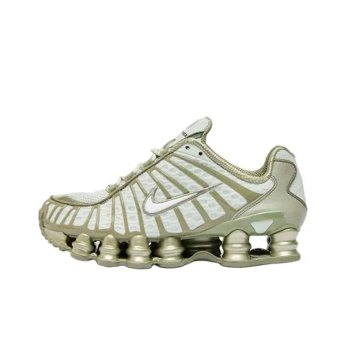Nike Shox TL Series Slip-resistant Abrasion-resistant Low Top Casual Running Shoes Women's Green Найк Шокс TL Серия Противоскользящие Устойчивые к истиранию Низкий Топ Повседневные Беговые Кроссовки Женские Зеленые